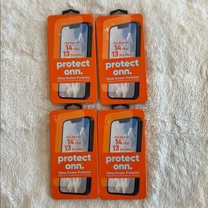 4 iPhone 14 Plus 13 Pro Max Protect Onn Glass Screen Protector  - New